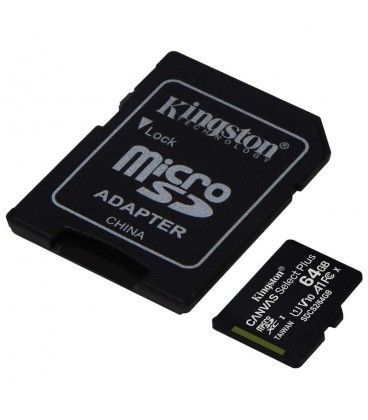 Kingston Tarjeta MicroSD XC 64GB Clase 10 UHS-I + Adaptador