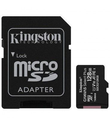Kingston Tarjeta MicroSD XC 128GB Clase 10 UHS-I + Adaptador