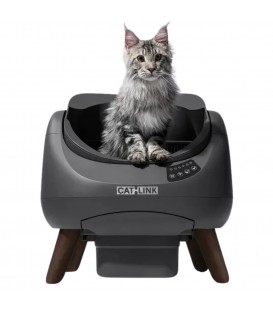 Catlink Open-X Gris Con Tapa Abierta WiFi - Arenero Autolimpiable