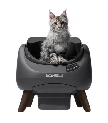 Catlink Open-X Gris Con Tapa Abierta WiFi - Arenero Autolimpiable
