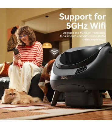 Catlink Open-X Gris Con Tapa Abierta WiFi - Arenero Autolimpiable