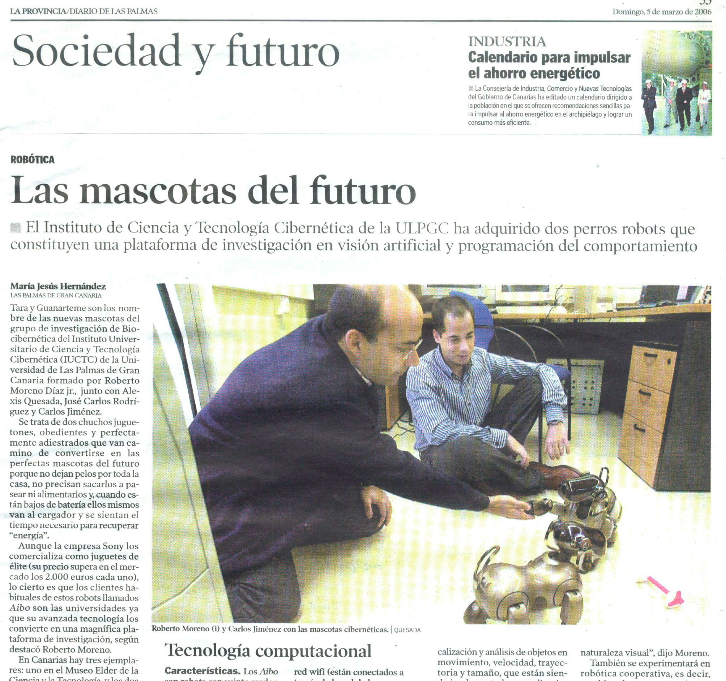 Aibo Sony IUCTC Universidad año 2006